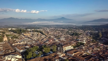 Fototapeta na wymiar Aerial view of Patzcuaro Michoacan