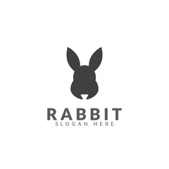 Rabbit logo vector design template
