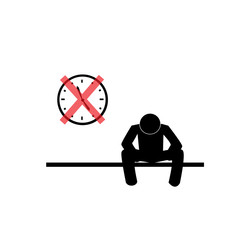 No waiting for work hour begin, Not Allowed Sign, warning symbol, road symbol sign and traffic symbol design concept, vector illustration.illustration.