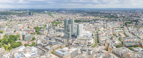 Fototapeta premium Frankfurt Germany aerial view