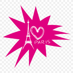 conceptual label I love Paris