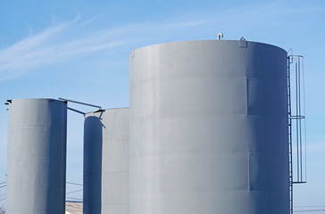 big industrial tank for the treatment of wastewater