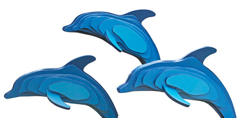 image of decorative dolphins