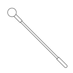 Staff Icon isolated on white background. Magic Weapon. Vector Illustration for Your Design, Game, Card, Web.
