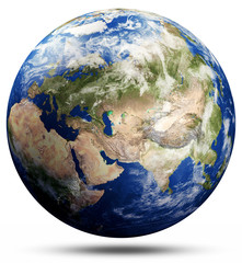 Planet Earth globe map - Asia