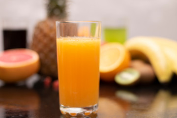 orange juice, exotic fruit background