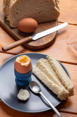 boiled egg for breakfast with white bread