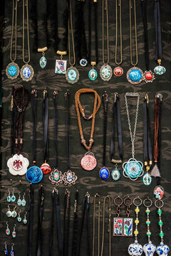 Colorful Jewelry Ornaments, Texture and Background