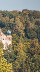 Fototapeta na wymiar Smartphone HD wallpaper of beautiful view at Dingolfing lake - Bavaria - Germany