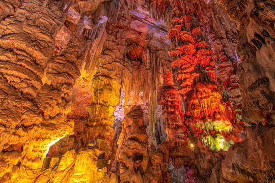 Colorful St. Michaels Cave Gibraltar