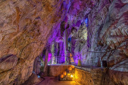 Colorful St. Michaels Cave Gibraltar