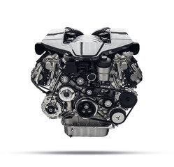 Fototapeta Car engine. Concept of modern car engine isolated ,  parts  / components detailed. obraz