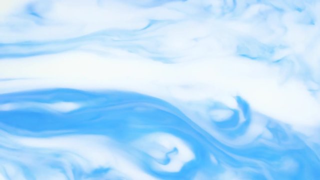 Colored paint beautiful spread in liquid, realtime shot