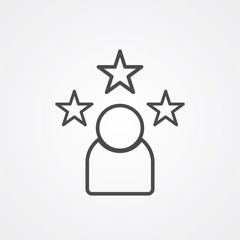 Rating vector icon sign symbol