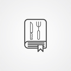 Recipe book vector icon sign symbol