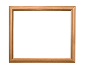 Gold empty picture frame 