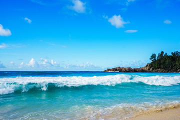 beautiful paradise beach at the police bay, seychelles 23
