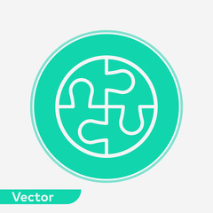 Puzzle vector icon sign symbol