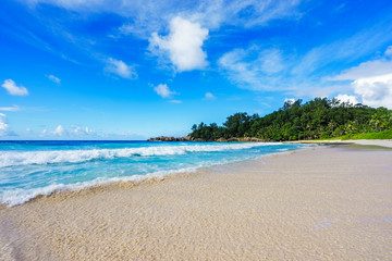 beautiful paradise beach at the police bay, seychelles 27