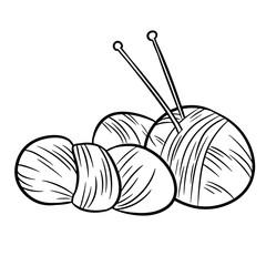 Yarn doodles. For print, logo, creative design. Vector illustration.
