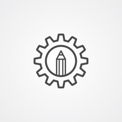 Pencil vector icon sign symbol