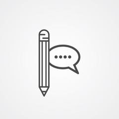 Pencil vector icon sign symbol