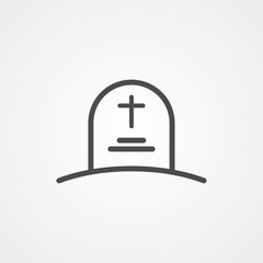 Tombstone vector icon sign symbol