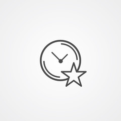 Clock vector icon sign symbol