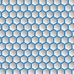 Abstract effect honey comb blue