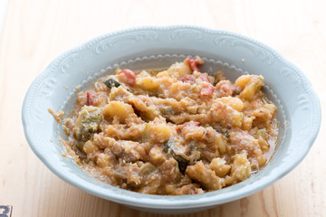Vegetable soup with cheese