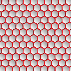 Abstract effect honey comb red 