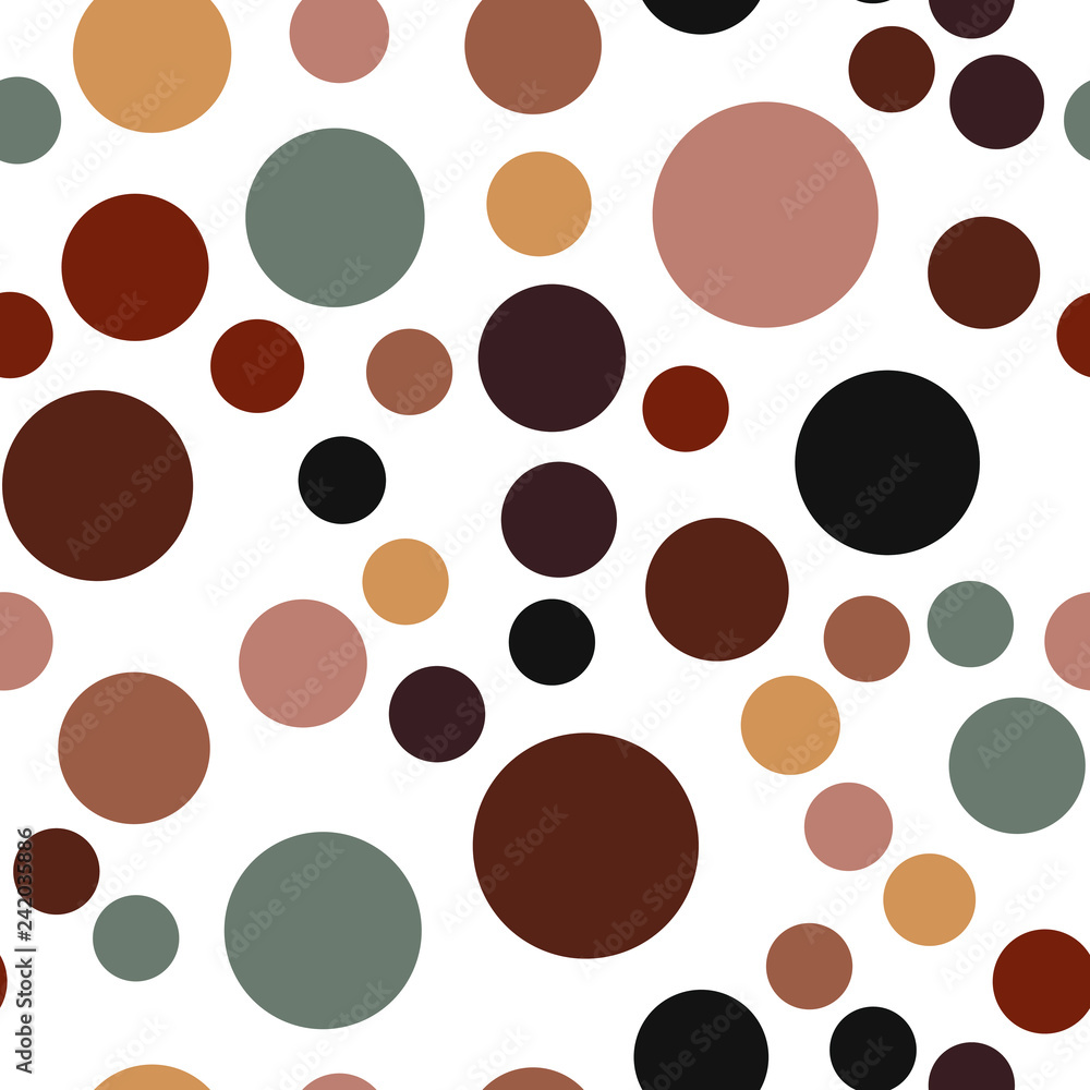 Poster rounds and circles seamless vector eps 10 abstract geometric pattern. multicolor figures. texture fo