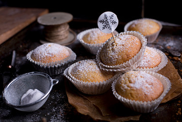 Homemade vanilla cupcake