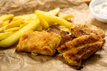 Fish and chips - food from British pubs