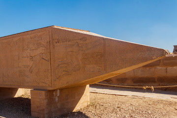 Large obelisk in Karnak temple in Luxor, Egypt