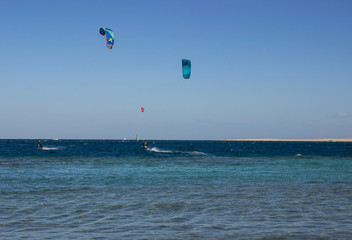 kitesurfer on the beach