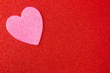 Simple Background with a Glittery Love Heart Pefect for Adding a Message of Devoation