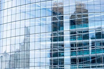 background from the glass building of a modern apartment or office