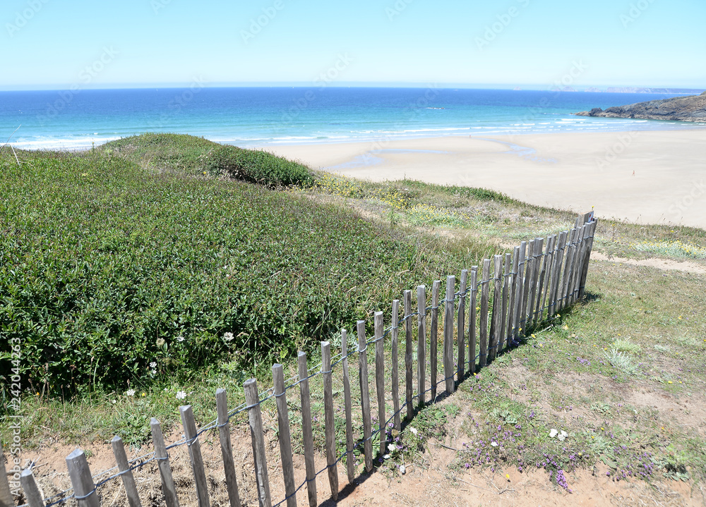 Poster Zaun an der Crozon-Halbinsel, Bretagne