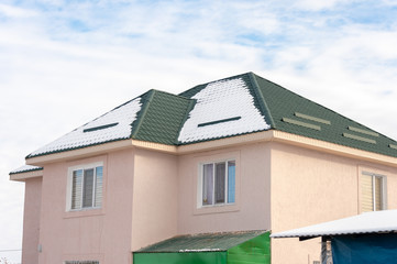 winter snow on the roof