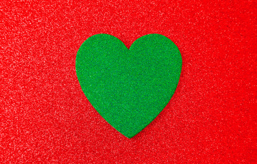 Obraz premium Simple Background with a Glittery Love Heart Pefect for Adding a Message of Devoation