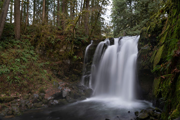 Fototapeta premium Majestic Fall at McDowell Creek Fall County Park in Oregon