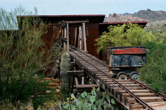 Abandoned rustic mining building in old town - Powered by Adobe