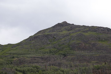 landscape with mountains and clouds