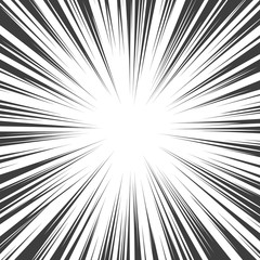 Obraz premium Graphic Explosion with Speed Lines. Comic Book Design Element. Vector Illustration