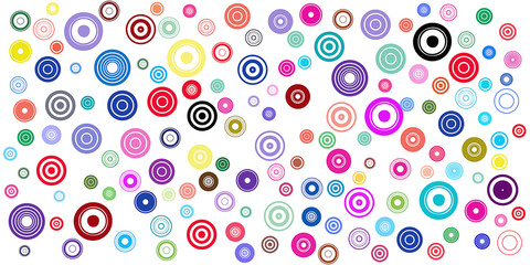 Abstract Colorful Circles On White Background