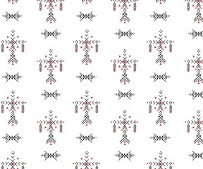 Tribal seamless pattern - Berber native signs ,ethnic background