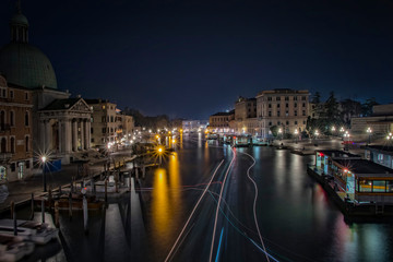 Grand Canal in night time, Venice, Italy