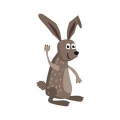 Cute Hare, forest animal, suitable for books, websites, applications, trend style graphics, vector, illustration, isolated, cartoon style