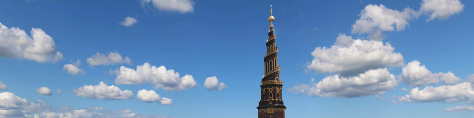 Fototapeta na wymiar Kopenhagen Erlöserkirche Panorama